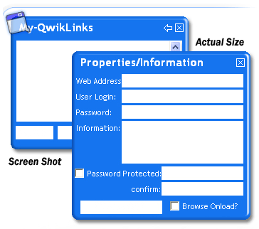 Desktop QwikLinks Version 1.0 Screen Shot
